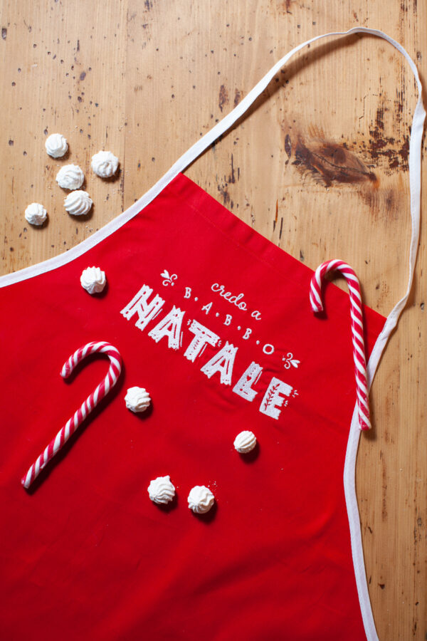 Grembiule da cucina con frase di Natale "Credo a Babbo Natale"