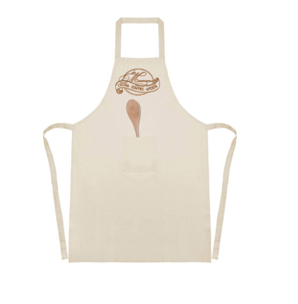 Grembiule da cucina con frase "Da mamma cucina sempre aperta"